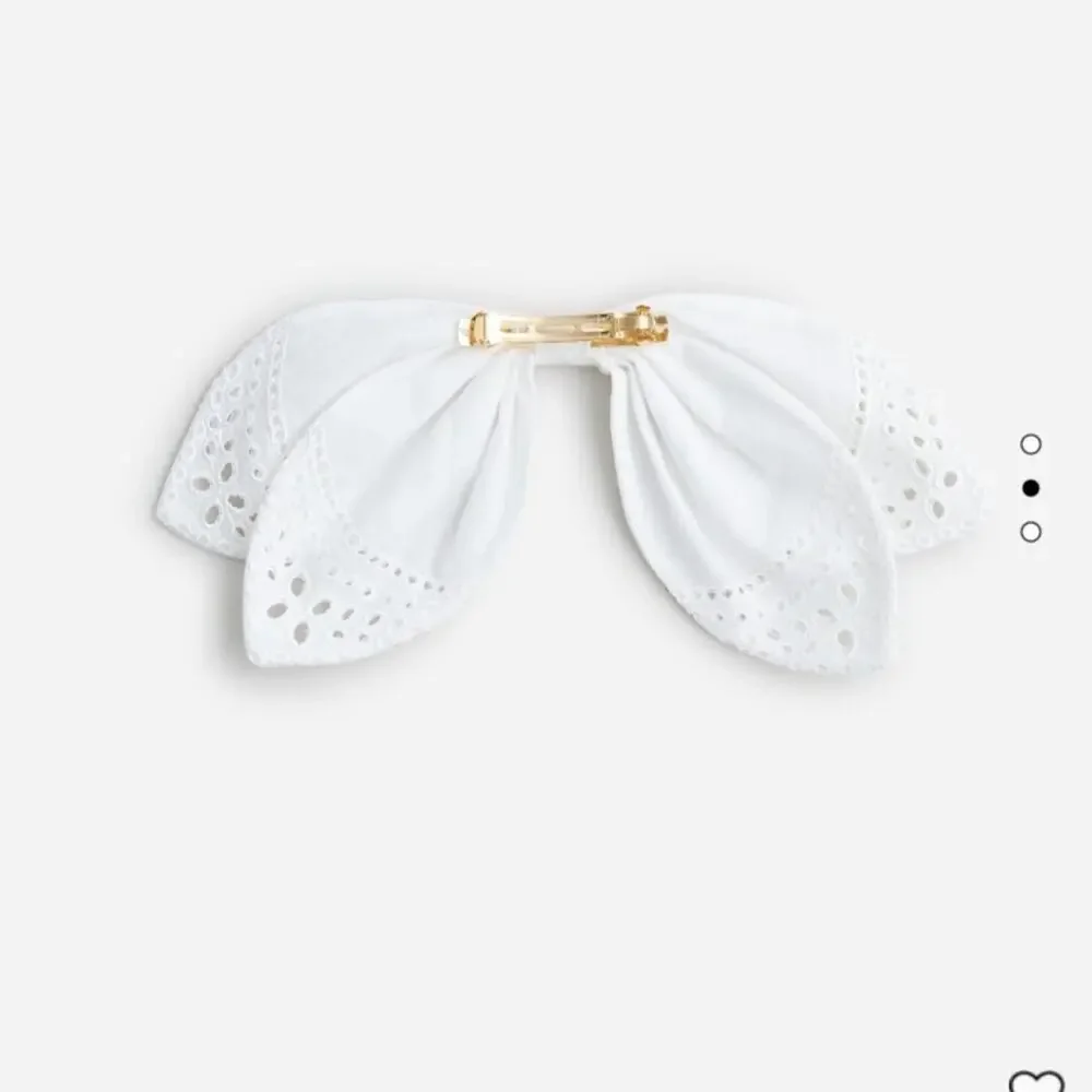 J. Crew white Eyelet bow hair clip Hair barrette